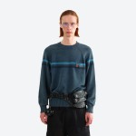 Striped Washed Crewneck Sweater